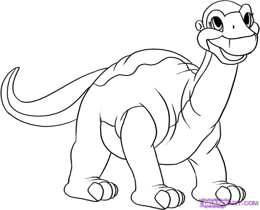 Plansa de colorat cu Dinozauri 27 121